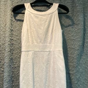 White knee length dress